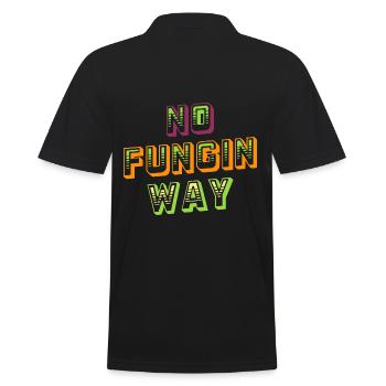 No Fungin Way NFT Krypto Bitcoin Blockchain Liebha - Männer Poloshirt - Schwarz - Hinten - Kai (181cm)