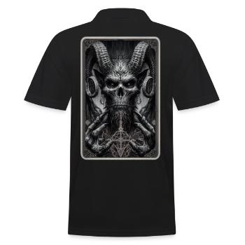Démon avec des cornes et un pentagramme - Polo Homme - noir - Dos - Kai (181cm)