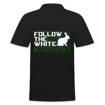 Follow the white rabbit! - Men's Polo Shirt - black - Back - Kai (181cm)