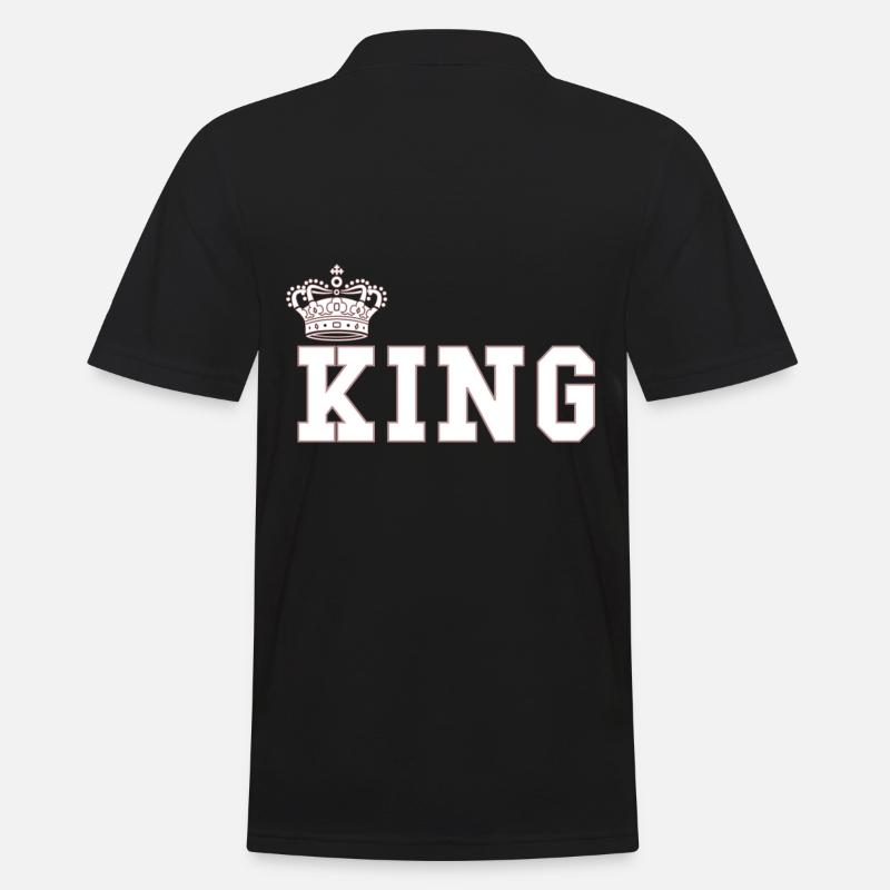 King - Queen Geschenk Geschenkidee - Männer Poloshirt - Schwarz