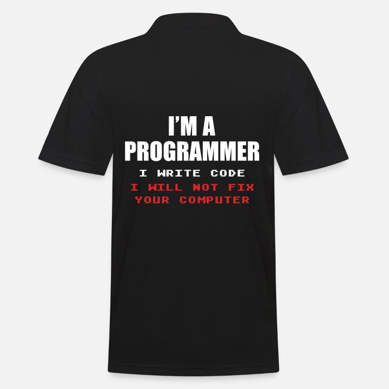 Programmatore Geek Computer Programming Coder L - Polo da uomo - nero