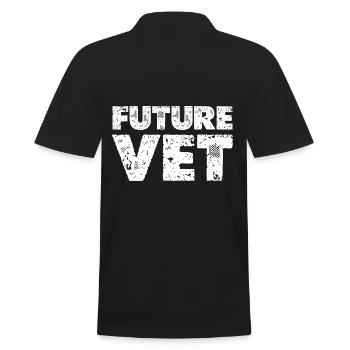 Future Veterinarian Veterinarian Tierliebha - Men's Polo Shirt - black - Back - Kai (181cm)