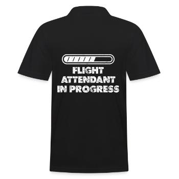 Flight Attendant In Progress Flugzeug Aviation Lov - Männer Poloshirt - Schwarz - Hinten - Kai (181cm)