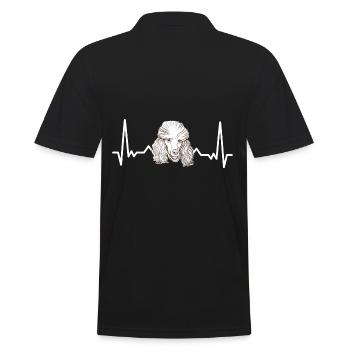 Herzschlag Puls Pudel Welpe Haustier Hundeliebhabe - Männer Poloshirt - Schwarz - Hinten - Kai (181cm)