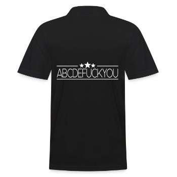 abc fuck you - Men's Polo Shirt - black - Back - Kai (181cm)