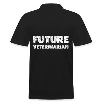 Future Veterinarian Veterinarian Veterinarian Tierliebhab - Men's Polo Shirt - black - Back - Kai (181cm)