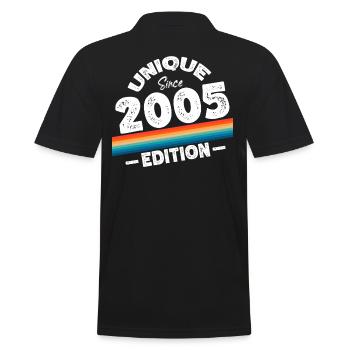 Unique depuis 2005 Edition Anniversaire Millésime 2005 - Polo Homme - noir - Dos - Kai (181cm)