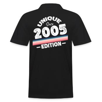 Unique depuis 2005 Edition Anniversaire Millésime 2005 - Polo Homme - noir - Dos - Kai (181cm)