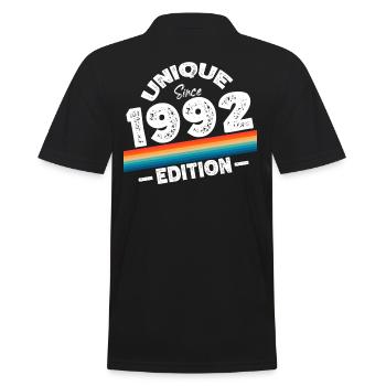 Unique depuis 1992 Edition Anniversaire Millésime 1992 - Polo Homme - noir - Dos - Kai (181cm)
