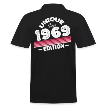 Unique depuis 1969 Edition Anniversaire Millésime 1969 - Polo Homme - noir - Dos - Kai (181cm)