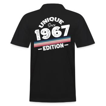 Unique depuis 1967 Edition Anniversaire Millésime 1967 - Polo Homme - noir - Dos - Kai (181cm)