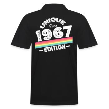 Unique depuis 1967 Edition Anniversaire Millésime 1967 - Polo Homme - noir - Dos - Kai (181cm)