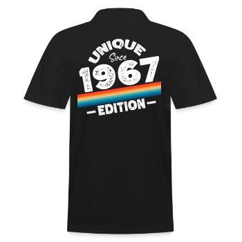 Unique depuis 1967 Edition Anniversaire Millésime 1967 - Polo Homme - noir - Dos - Kai (181cm)