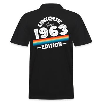 Unique depuis 1963 Edition Anniversaire Millésime 1963 - Polo Homme - noir - Dos - Kai (181cm)