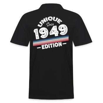 Unique depuis 1949 Edition Anniversaire Millésime 1949 - Polo Homme - noir - Dos - Kai (181cm)