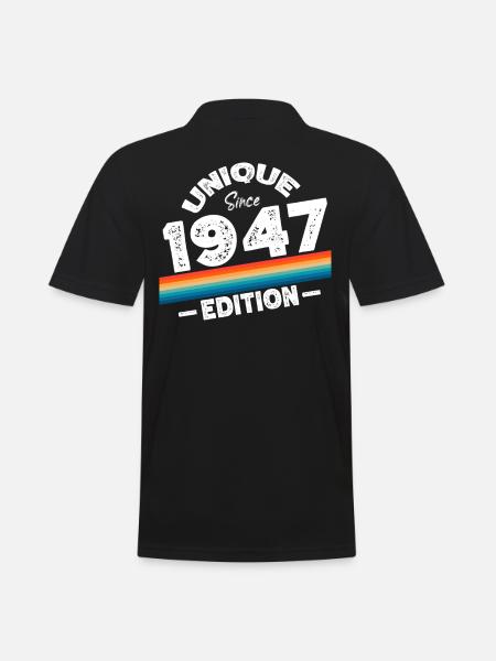 Unique seit 1947 Edition Geburtstag Vintage 1947 - Männer Poloshirt - Schwarz