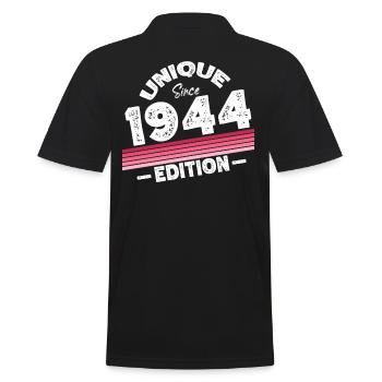 Unique depuis 1944 Edition Anniversaire Vintage 1944 - Polo Homme - noir - Dos - Kai (181cm)