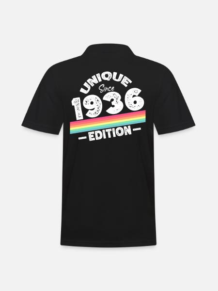 Unique seit 1936 Edition Geburtstag Vintage 1936 - Männer Poloshirt - Schwarz