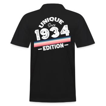 Unique depuis 1934 Edition Anniversaire Millésime 1934 - Polo Homme - noir - Dos - Kai (181cm)