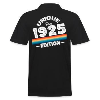 Unique seit 1925 Edition Geburtstag Vintage 1925 - Männer Poloshirt - Schwarz - Hinten - Kai (181cm)