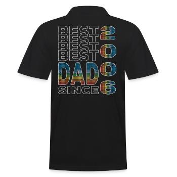 Bester Papa der Welt seit 2006 Vatertag - Männer Poloshirt - Schwarz - Hinten - Kai (181cm)