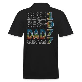 Meilleur papa du monde depuis 1977 Fête des Pères - Polo Homme - noir - Dos - Kai (181cm)