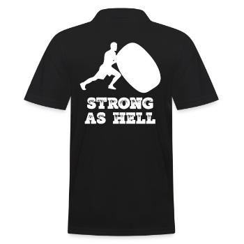 Strong strong man, bodybuilding - Men's Polo Shirt - black - Back - Kai (181cm)