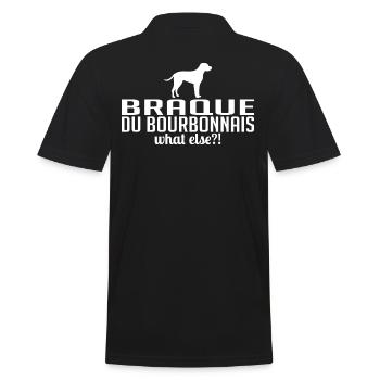 BRAQUE DU BOURBONNAIS what else Hunde Wilsigns - Männer Poloshirt - Schwarz - Hinten - Kai (181cm)