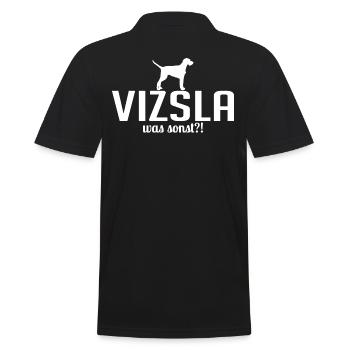 VIZSLA Drahthaar was sonst Hunde Spruch Wilsigns - Männer Poloshirt - Schwarz - Hinten - Kai (181cm)