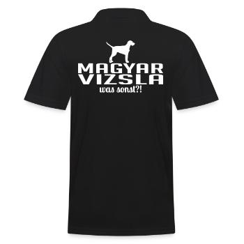 MAGYAR VIZSLA Drahthaar was sonst Hunde Wilsigns - Männer Poloshirt - Schwarz - Hinten - Kai (181cm)