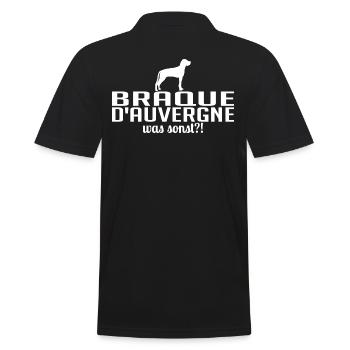BRAQUE D AUVERGNE was sonst Hunde Spruch Wilsigns - Männer Poloshirt - Schwarz - Hinten - Kai (181cm)