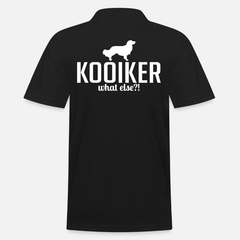 Kooiker what else Hundespruch Hunde - Männer Poloshirt - Schwarz