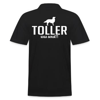 TOLLER was sonst Hunde Hund Spruch Wilsigns - Männer Poloshirt - Schwarz - Hinten - Kai (181cm)