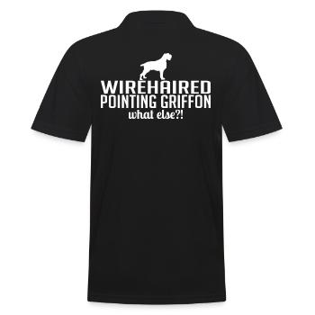 Wirehaired Pointing Griffon what else Hunde Hund - Männer Poloshirt - Schwarz - Hinten - Kai (181cm)