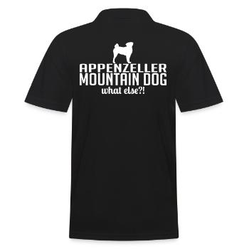 APPENZELLER MOUNTAIN DOG what else Hunde Wilsigns - Männer Poloshirt - Schwarz - Hinten - Kai (181cm)