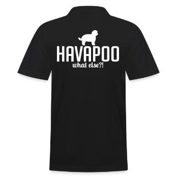 Havapoo what else Hundespruch Hunde Wilsigns - Männer Poloshirt - Schwarz - Hinten - Kai (181cm)