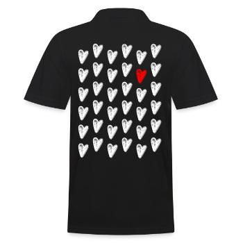 Aimez vos cœurs - Polo Homme - noir - Dos - Kai (181cm)