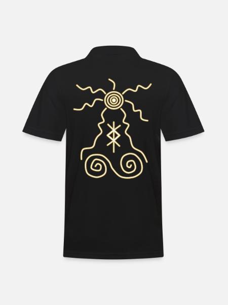 Schutzsymbole - Männer Poloshirt - Schwarz