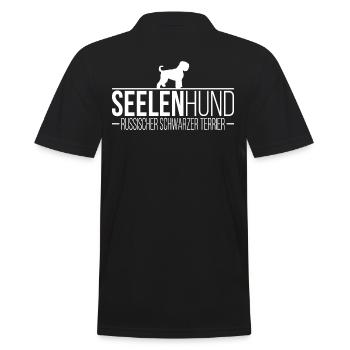 Russischer Schwarzer Terrier Seelenhund Hunde Hund - Männer Poloshirt - Schwarz - Hinten - Kai (181cm)