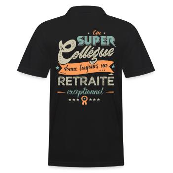 un super collégue donne un retraité exceptionnel - Polo Homme - noir - Dos - Kai (181cm)