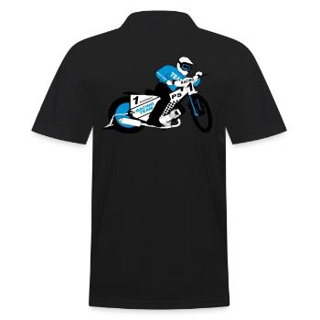 speedway - Männer Poloshirt - Schwarz - Hinten - Kai (181cm)
