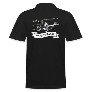 Opa und Enkel Geschenk - Männer Poloshirt - Schwarz - Hinten - Kai (181cm)