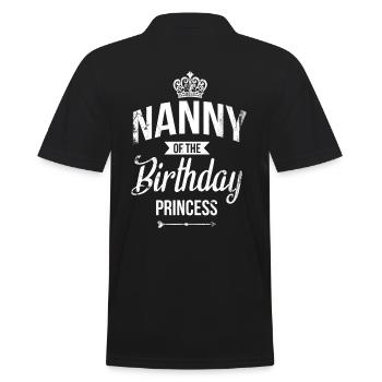 Kindermädchen Der Geburtstagsprinzessin Für - Männer Poloshirt - Schwarz - Hinten - Kai (181cm)