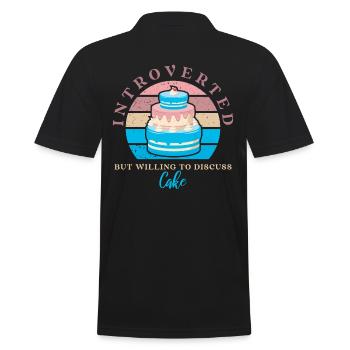 Introverted but ready to work for Baker Or - Men's Polo Shirt - black - Back - Kai (181cm)