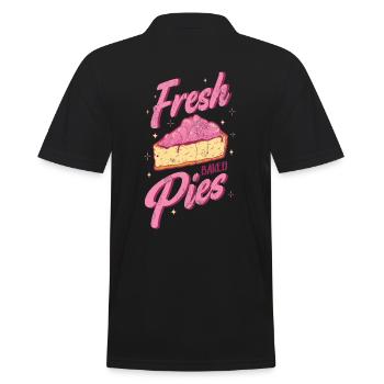 Freshly baked cakes for bakers or baking fans - Men's Polo Shirt - black - Back - Kai (181cm)