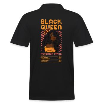 Black Queen Nährwertangaben Für Pride African - Männer Poloshirt - Schwarz - Hinten - Kai (181cm)