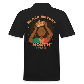 Mois de l’histoire des Noirs 24/7/365 pour Pride African - Polo Homme - noir - Dos - Kai (181cm)
