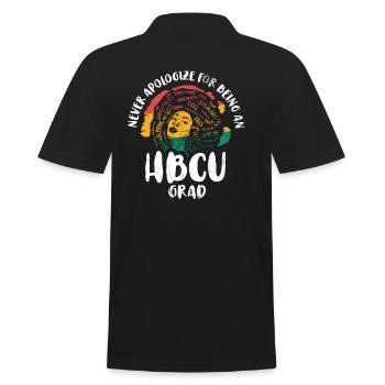Entschuldigen Sie Sich Niemals Dafür, Ein - Männer Poloshirt - Schwarz - Hinten - Kai (181cm)