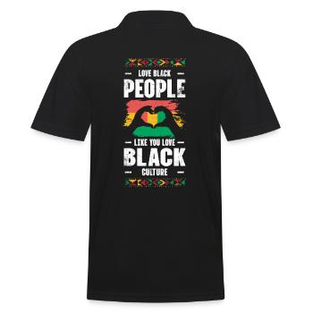 Aimez les Noirs comme vous Aimez les Noirs pour - Polo Homme - noir - Dos - Kai (181cm)