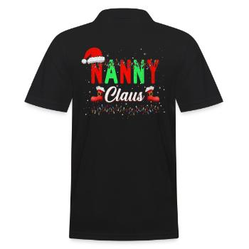 Nanny Claus Weihnachtsmütze Für Großmutter Oma - Männer Poloshirt - Schwarz - Hinten - Kai (181cm)